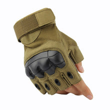 Load image into Gallery viewer, Tactical Combat Half Finger Gloves For Hiking Cycling Military Airsoft Men's Fingerless Gloves Hard Knuckle Protection Gloves